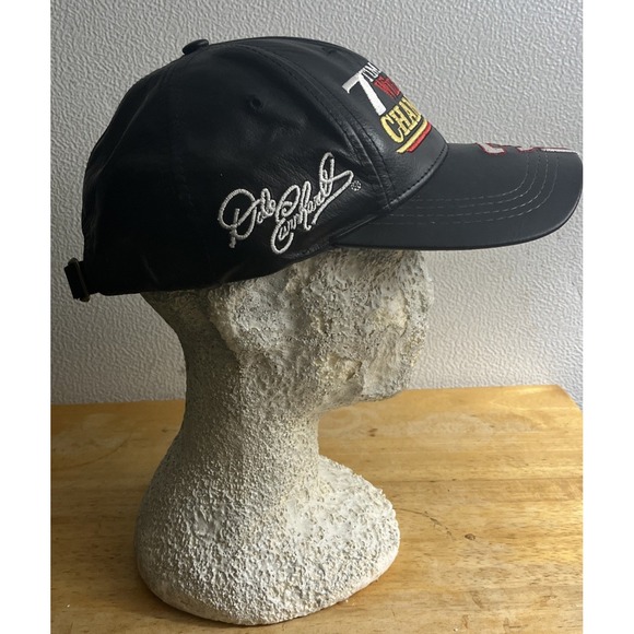 Vintage Dale Earnhardt #3 7 Time Nascar Winston Cup Champion Chase Leather Hat - Picture 6 of 10